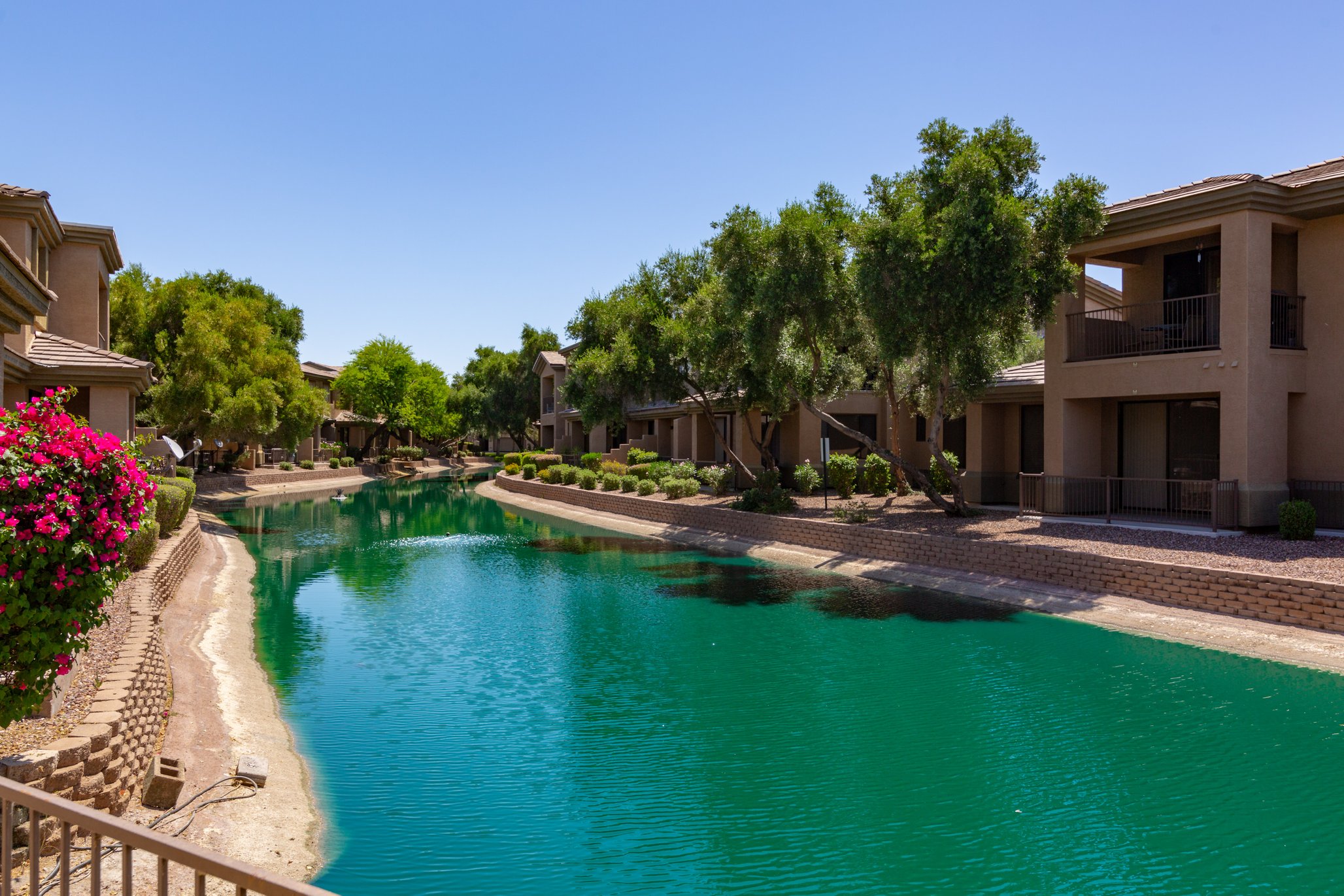 Video of the residential condo community on the lagoon at The Bridges at Ocotillo in Chandler, Arizona.